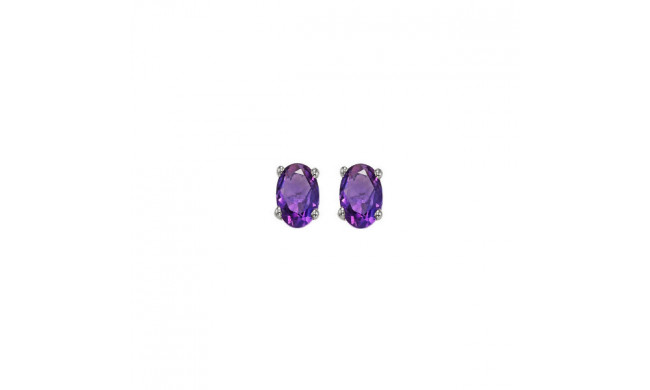 Gems One 14Kt White Gold Amethyst (1/2 Ctw) Earring - EMO53-4W