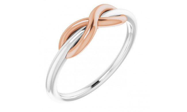 14K White & Rose Infinity-Style Ring - 51749105P