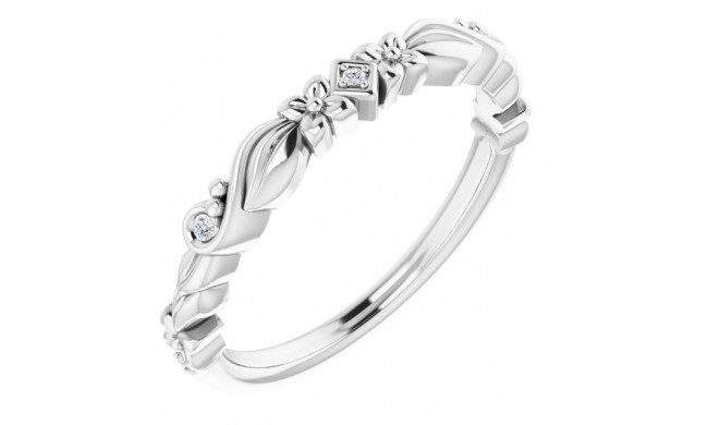 14K White .03 CTW Diamond Anniversary Band - 123692604P