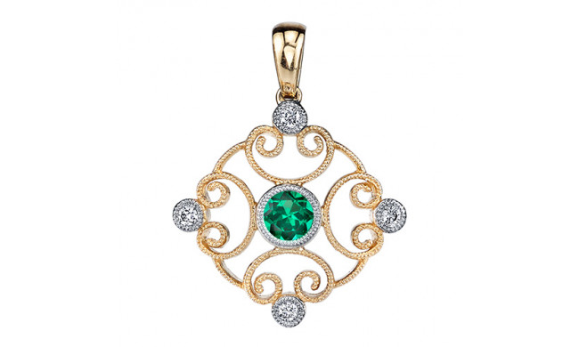 Stanton Color 14k Gold Emerald Pendant