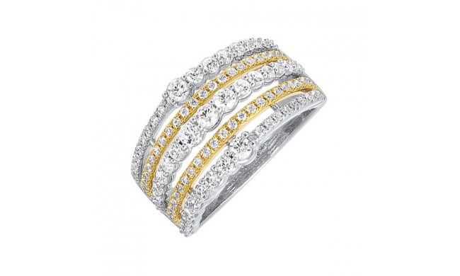 Gems One 14Kt White Yellow Gold Diamond (1Ctw) Ring - RG11381-4WYC