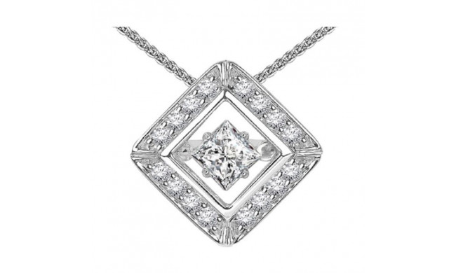Gems One 14KT White Gold & Diamond Rhythm Of Love Neckwear Pendant  - 1/4 ctw - ROL1071-4WC