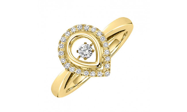 Gems One 10KT Yellow Gold & Diamond Rhythm Of Love Fashion Ring  - 1/5 ctw - ROL1177-1YC