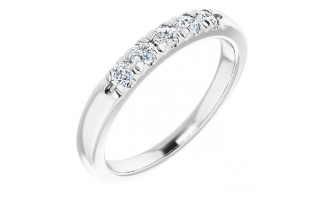 14K White 1/3 CTW Diamond French-Set Anniversary Band - 1238826012P