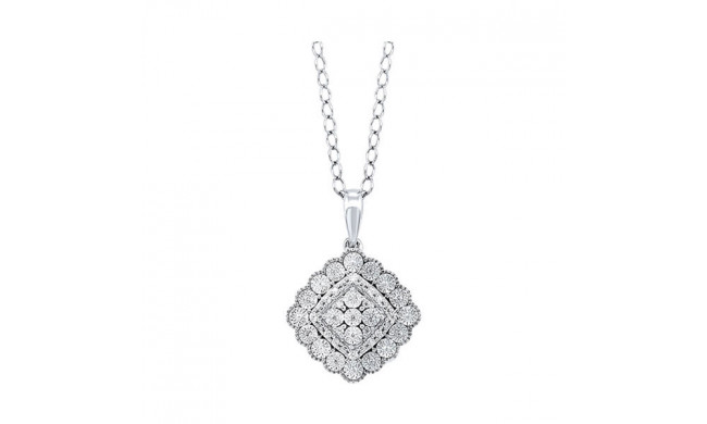 Gems One Silver Diamond (1/20 Ctw) Pendant - PD10368-SSWSC