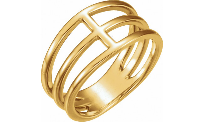 14K Yellow Negative Space Ring - 51673601P