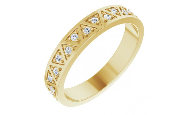 14K Yellow 1/5 CTW Diamond Geometric Anniversary Band - 124245601P