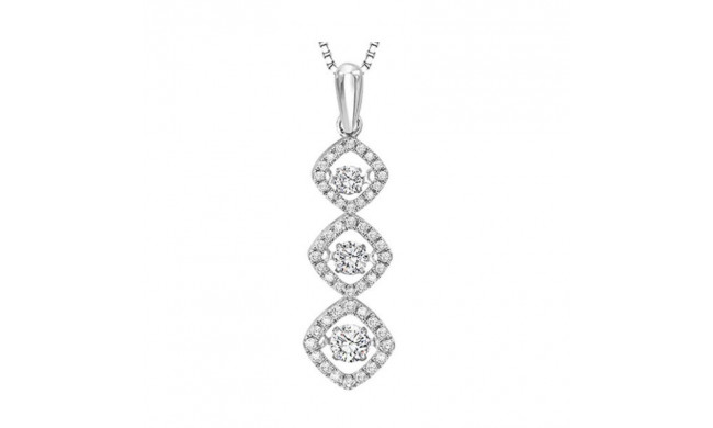 Gems One 14KT White Gold & Diamond Rhythm Of Love Neckwear Pendant  - 1 ctw - ROL1064-4WC