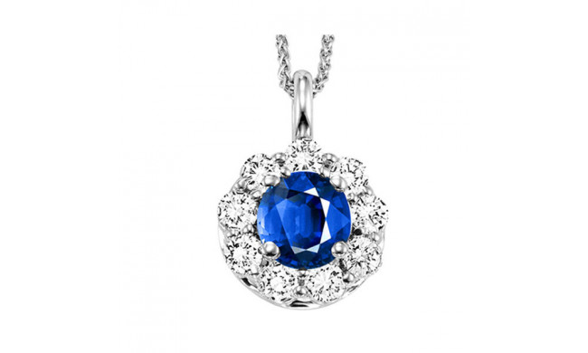 Gems One 14Kt White Gold Diamond (3/8Ctw) & Sapphire (1/2 Ctw) Pendant - FP4066-4WCS