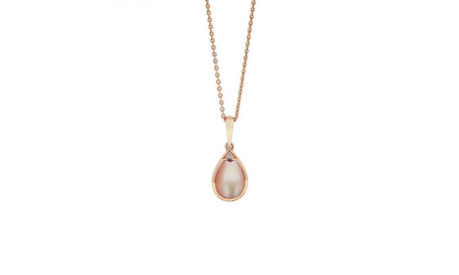 Kabana 14k Rose Gold Mother of Pearl Inlay Pendant