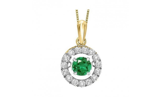 Gems One 14KT Yellow Gold & Diamond Rhythm Of Love Neckwear Pendant  - 1/8 ctw - ROL1099-4YCE