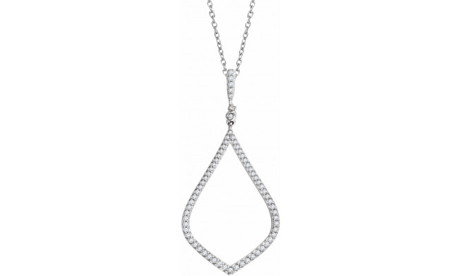 14K White 1/4 CTW Diamond 18 Necklace - 65197960000P