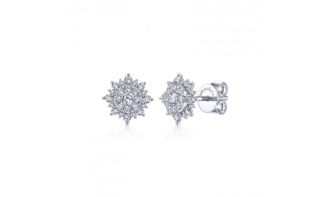 Gabriel & Co. 14k White Gold Lusso Diamond Stud Earrings - EG13663W45JJ