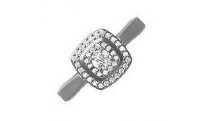 Gems One 14KT White Gold & Diamond Rhythm Of Love Fashion Ring  - 3/8 ctw - ROL1104-4WC