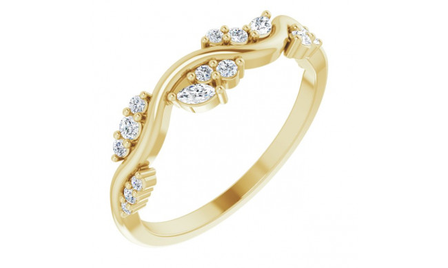 14K Yellow 1/6 CTW Diamond Anniversary Band - 124066601P