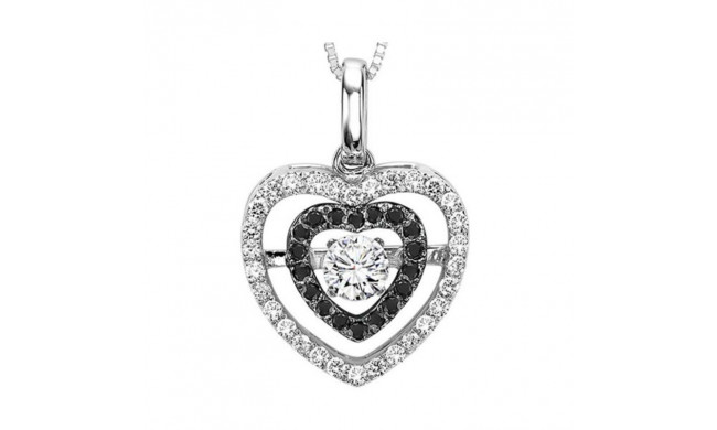 Gems One 14KT White Gold & Diamond Rhythm Of Love Neckwear Pendant  - 3/8 ctw - ROL1018-4WCBLK