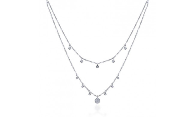 Gabriel & Co. 14k White Gold Lusso Diamond Necklace - NK6066W45JJ