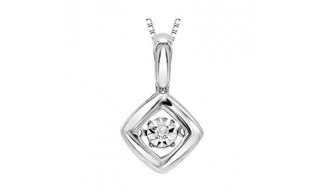 Gems One 10KT White Gold & Diamond Rhythm Of Love Neckwear Pendant  - 1/10 ctw - ROL1199-1WC