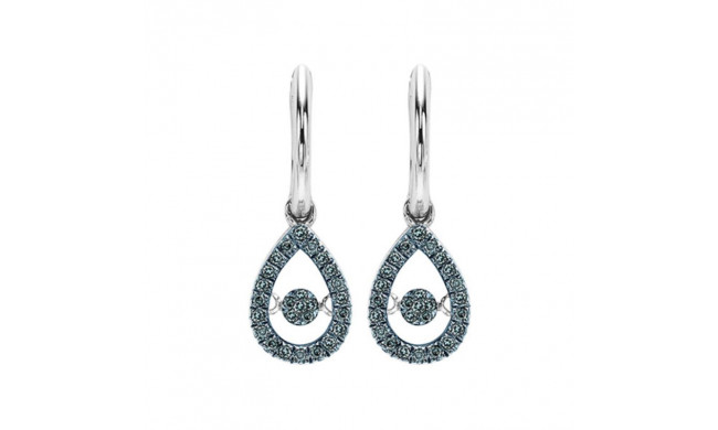 Gems One 14KT White Gold & Diamond Rhythm Of Love Fashion Earrings  - 1/4 ctw - ROL1024-4WCBL