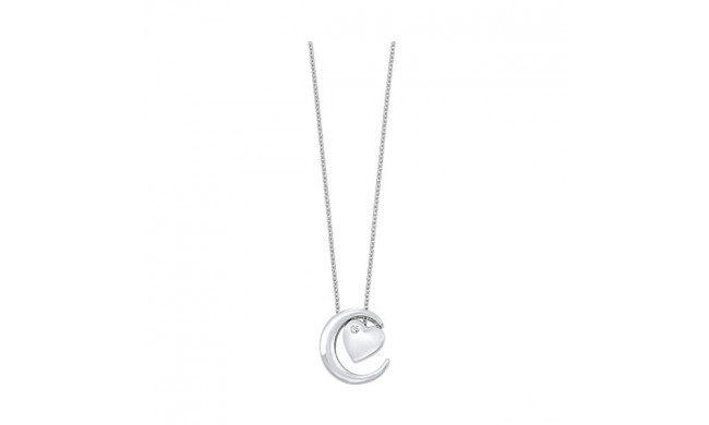 Gems One Silver Diamond (1/50 Ctw) Pendant - PD10613-SSW