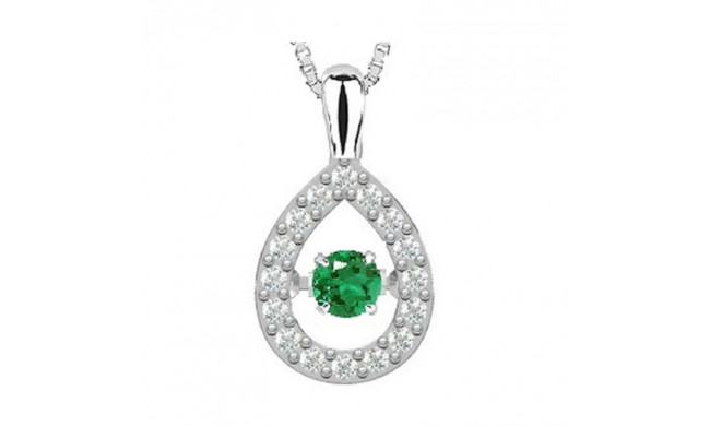 Gems One 14KT White Gold & Diamond Rhythm Of Love Neckwear Pendant  - 1/10 ctw - ROL1098-4WCE