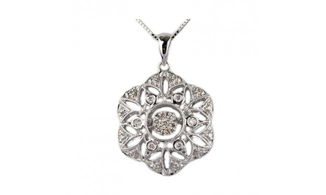 Gems One 14KT White Gold & Diamonds Stunning Neckwear Pendant - 1/5 ctw - ROL1080-4WC