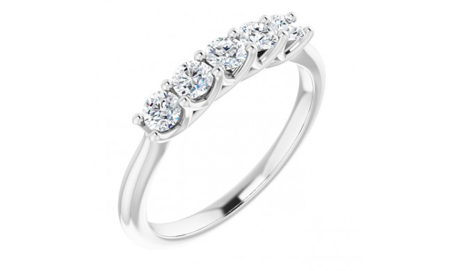 14K White 1/2 CTW Diamond Anniversary Band - 1238736000P