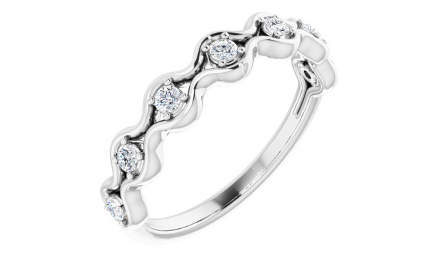 14K White 1/5 CTW Diamond Anniversary Band - 123588600P