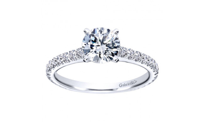 Gabriel & Co. 14k White Gold Contemporary Straight Engagement Ring - ER6700W44JJ