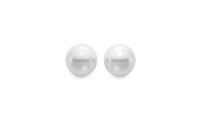 Mastaloni 14k White Gold Freshwater Pearl Stud Earrings