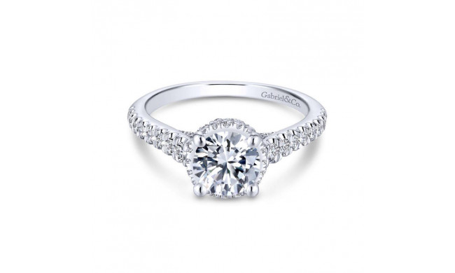 Gabriel & Co. 14k White Gold Infinity Straight Engagement Ring - ER13856R4W44JJ