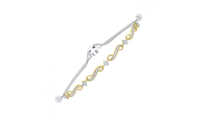 Gems One Silver Diamond (1/8Ctw) Bracelet - FB1159-SSWYSC