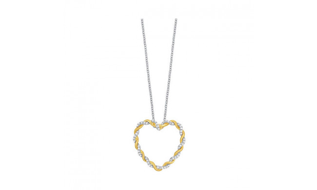 Gems One 10Kt White Yellow Gold Diamond (1/6Ctw) Pendant - PD10624-1WYSC