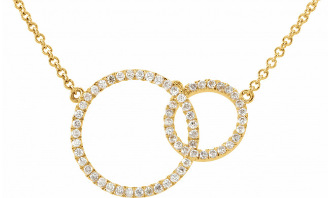 14K Yellow 1/3 CTW Diamond Circle 18 Necklace - 68806102P