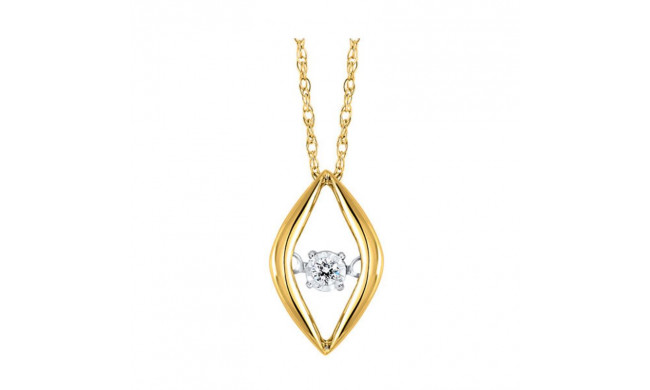 Gems One 10KT Yellow Gold & Diamond Rhythm Of Love Neckwear Pendant  - 1/10 ctw - ROL1228-1YC