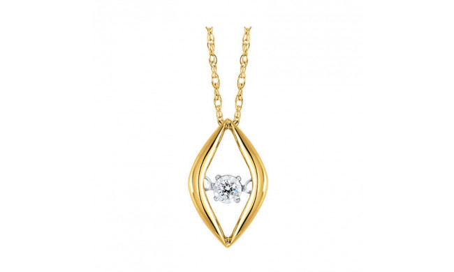 Gems One 10KT Yellow Gold & Diamond Rhythm Of Love Neckwear Pendant  - 1/10 ctw - ROL1228-1YC