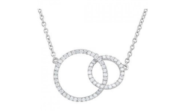 14K White 1/3 CTW Diamond Circle 18 Necklace - 68806100P