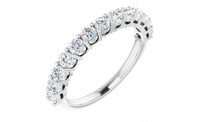 14K White 3/4 CTW Diamond Anniversary Band - 12297860004P