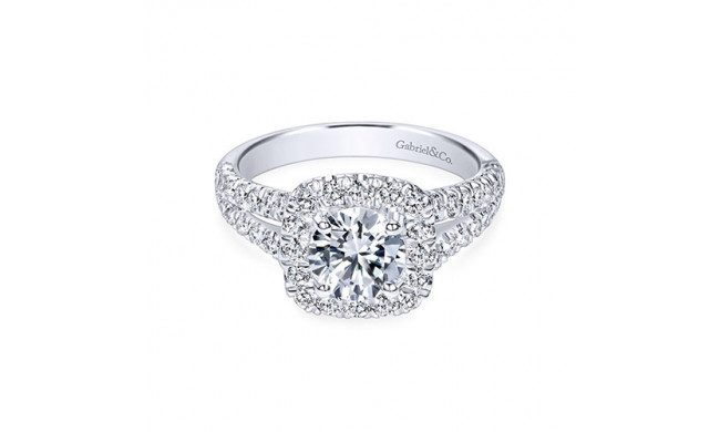 Gabriel & Co. 14k White Gold Contemporary Halo Engagement Ring - ER10252W44JJ