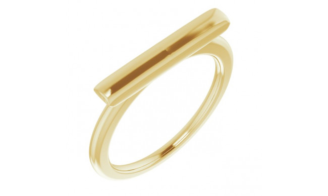 14K Yellow Bar Ring - 651823100P