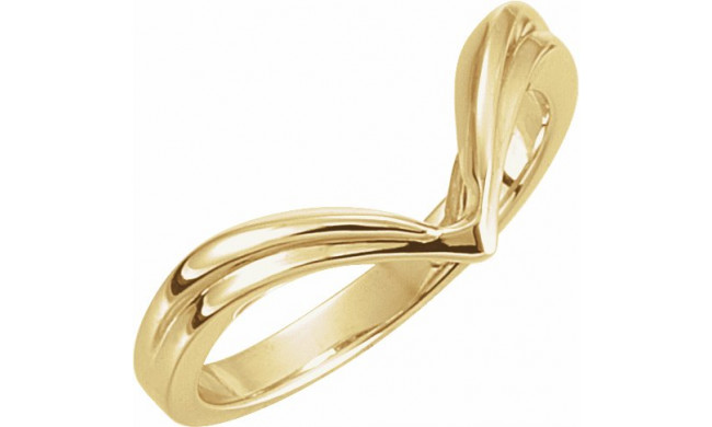 14K Yellow V-Shape Fashion Ring - 50016145857P