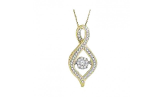 Gems One 14KT Yellow Gold & Diamond Rhythm Of Love Neckwear Pendant  - 1/5 ctw - ROL1127-4YC