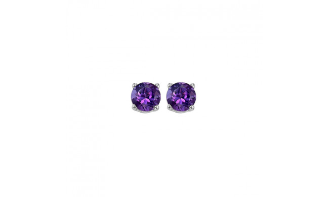 Gems One 14Kt White Gold Amethyst (7/8 Ctw) Earring - EMO54-4W