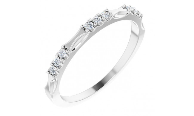 14K White 1/8 CTW Diamond Anniversary Band - 124069600P