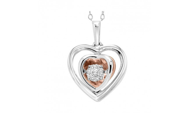 Gems One Silver (SLV 995) Diamond Stunning Neckwear Pendant  - 1/6 ctw - ROL1224-SS1PD