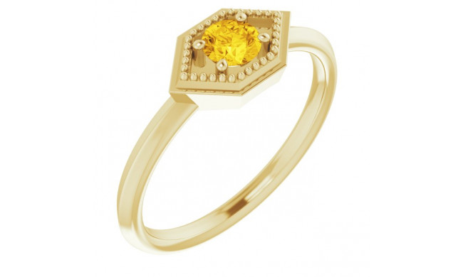 14K Yellow Sapphire Geometric Ring - 72111609P