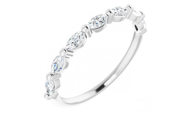 14K White 1/2 CTW Diamond Anniversary Band - 1236026009P