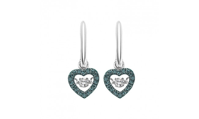 Gems One 14KT White Gold & Diamond Rhythm Of Love Fashion Earrings  - 1/5 ctw - ROL1022-4WCBL