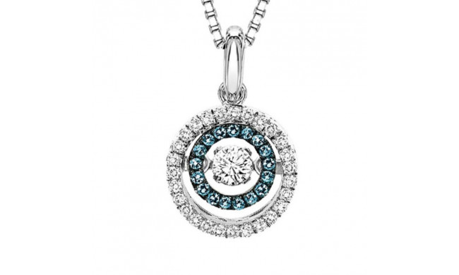 Gems One Silver (SLV 995) Diamond Rhythm Of Love Neckwear Pendant  - 3/8 ctw - ROL1120-SSWDBL