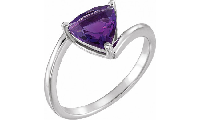 14K White Amethyst Ring - 718036000P